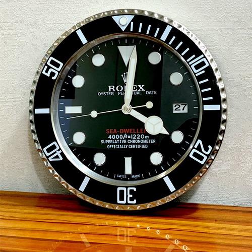 Black Luxurious Office & Home Decorated Stainless Steel Wall Clock