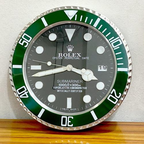 Black With Green Luxurious Office & Home Decorated Stainless Steel Wall Clock