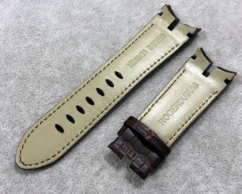 Brown New Roger Dubuis Leather Watch Strap