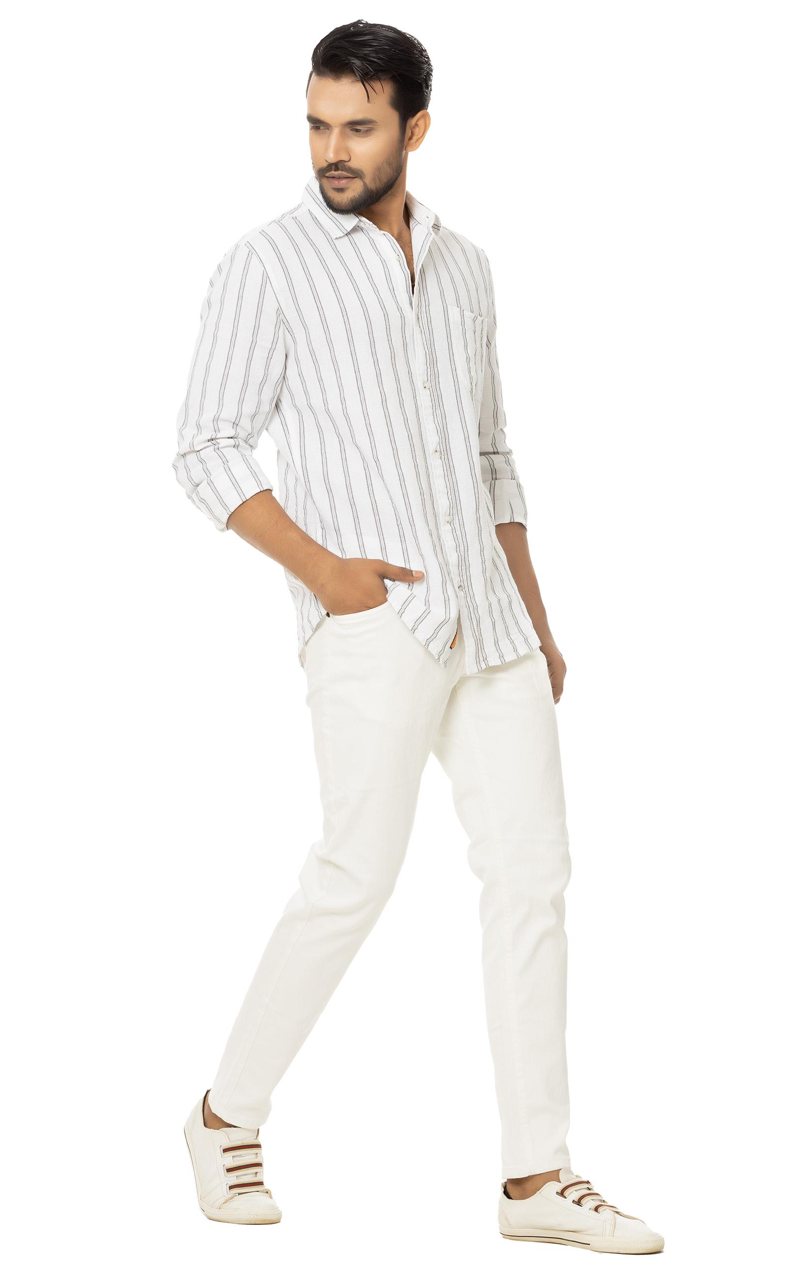 MENS LONG SLEEVE WHITE SHIRT