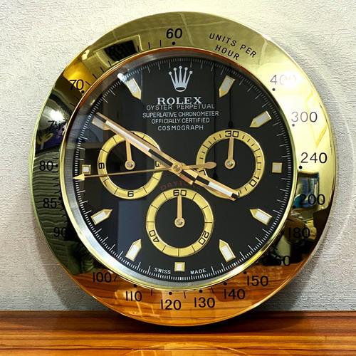 Black With Golden Luxurious Office & Home Decorated Chronograph Model Wall Clock