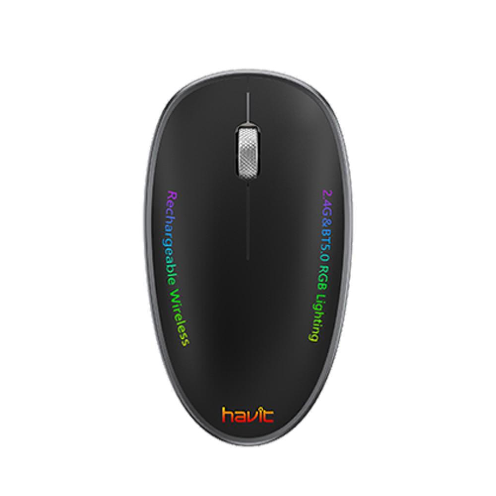 Havit MS77WB 2.4GHz + Bluetooth Dual Mode RGB Lighting Mouse