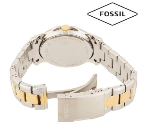 FOSSIL Cream Dial Two-Tone Band Stainless Steel Mens Watch-FS5026