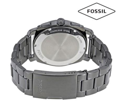 Fossil Machine Chronograph Gunmetal Dial Gunmetal Band Stainless Steel Mens Watch-FS5172