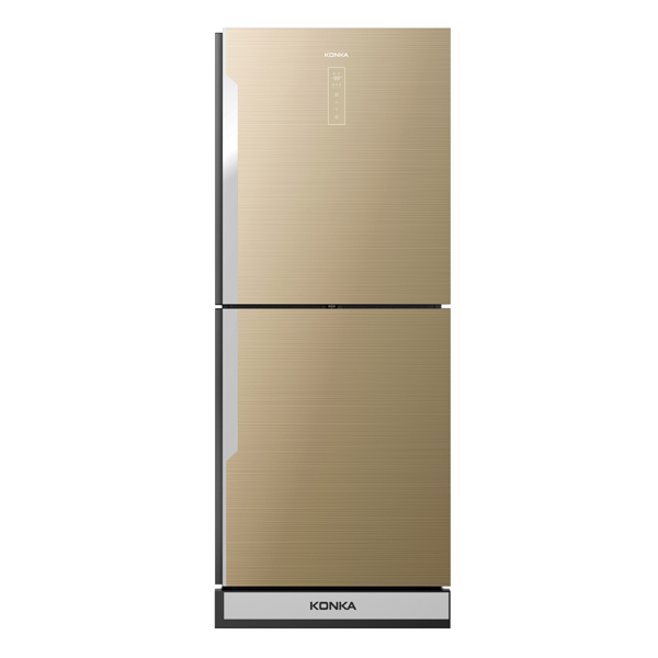 KRT-282EGB-GOLDEN-Electronic Control system with digital display-2Door, Upper Freezer, Glass Door(282 LTR)