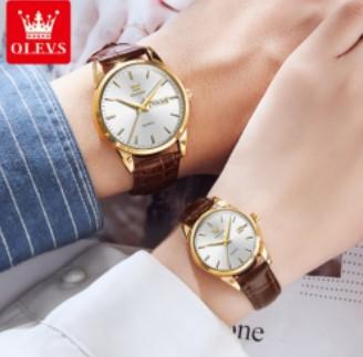 OLEVS Fashion Watches Couple Watch Stainless Steel Calendar Waterproof Business Quartz Watch For Men Women