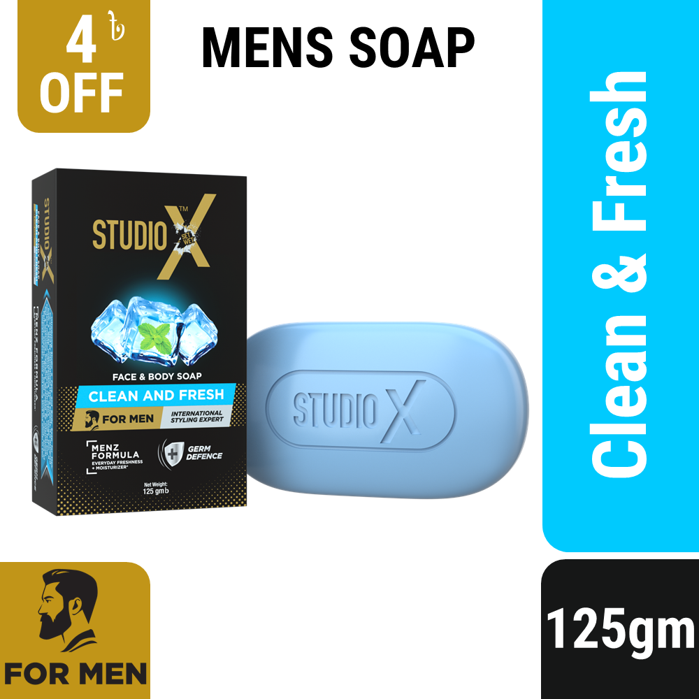 Studio X Clean & Fresh Soap for Men 125gm