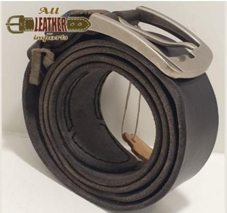 Original Genuine Leather Formal Buckle Design Black Band Brass Color Buckle Stylish Belt