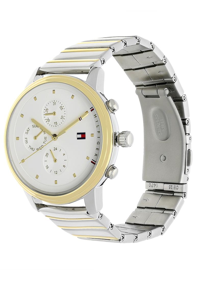 Tommy Hilfiger 1781904 Silver Stainless Steel Chronograph Watch For Women - White & Silver