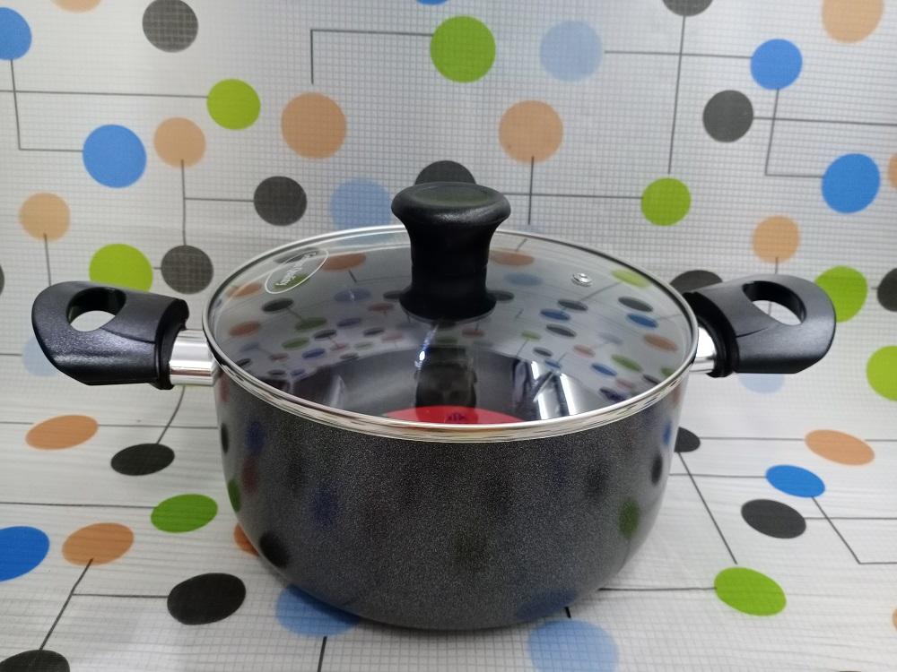 Kiam 22cm Non-Stick Casserole Cookware With Glass Lid