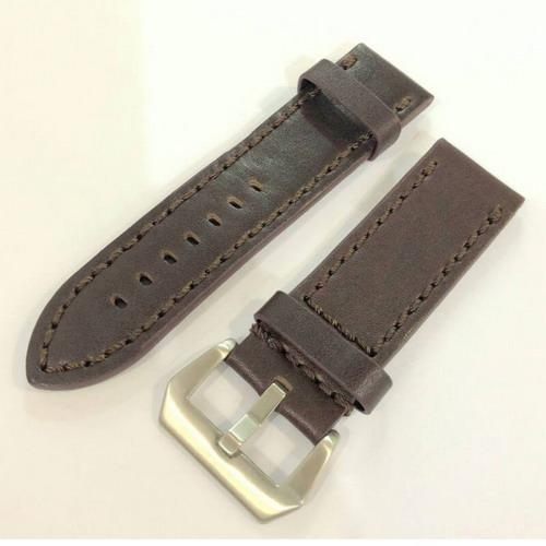 Coffee 26mm Leather Watch Band