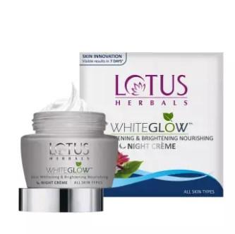 Lotus Herbals WHITEGLOW Skin Whitening & Brightening Nourishing Night Cream 60g