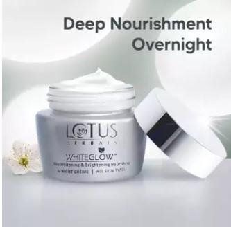 Lotus Herbals WHITEGLOW Skin Whitening & Brightening Nourishing Night Cream 60g