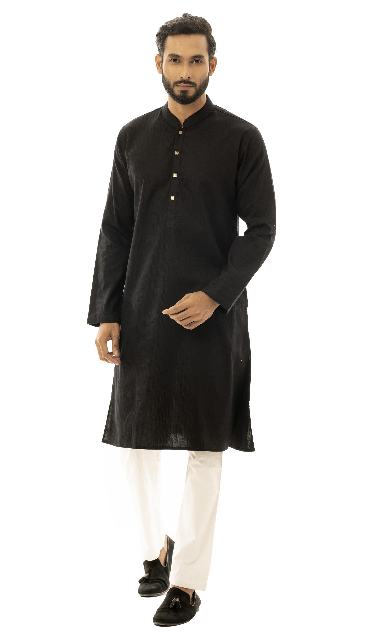 Mens Black Panjabi