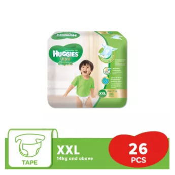 Huggies Ultra Dry Belt Diaper Extra Extra Large (XXL) 26 Pcs (14+ Kg)
