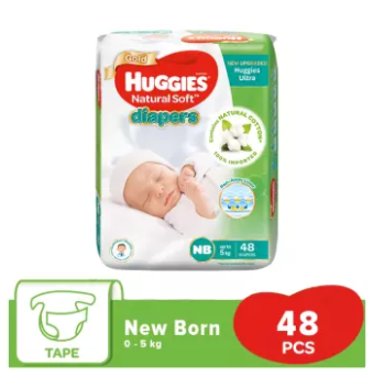 Huggies Ultra Dry Belt Diaper New Born (NB) 48 pcs (0-5 kg)