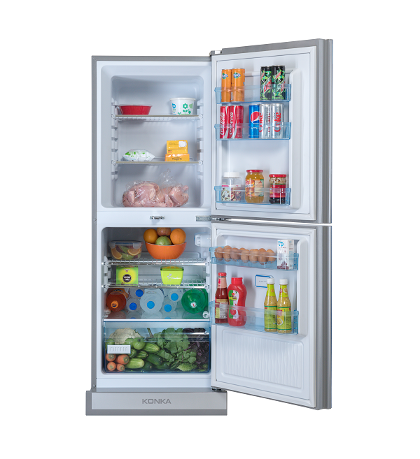 KRT-200GB-BLUE (2-Door, Upper Freezer, Glass Door)