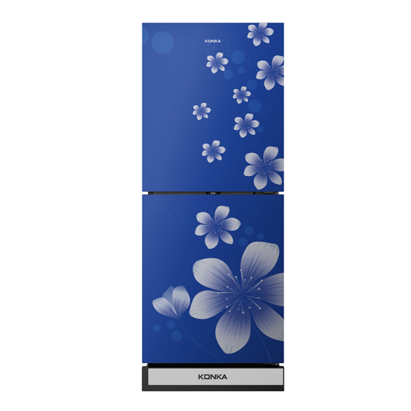 KRT-200GB-BLUE (2-Door, Upper Freezer, Glass Door)