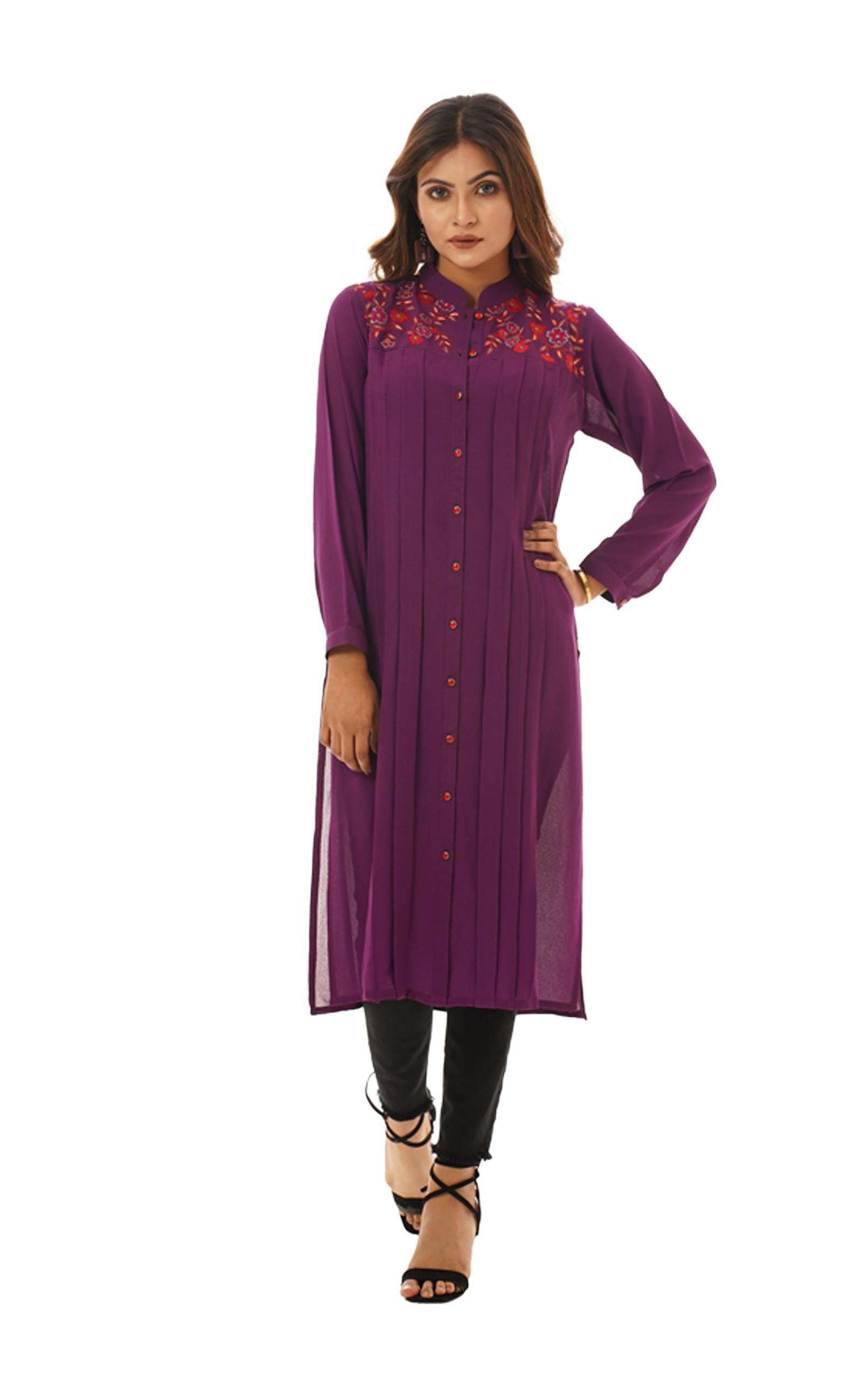 Maroon Ladies Kurti