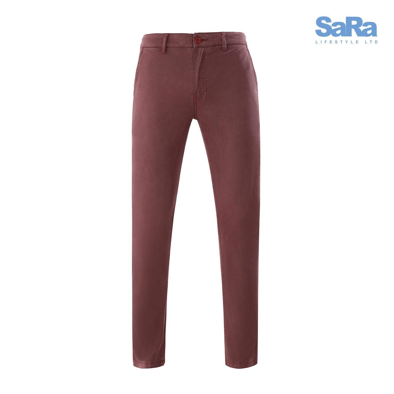 SaRa Men's  Chino Pant (MCHS202D-MaroonA )