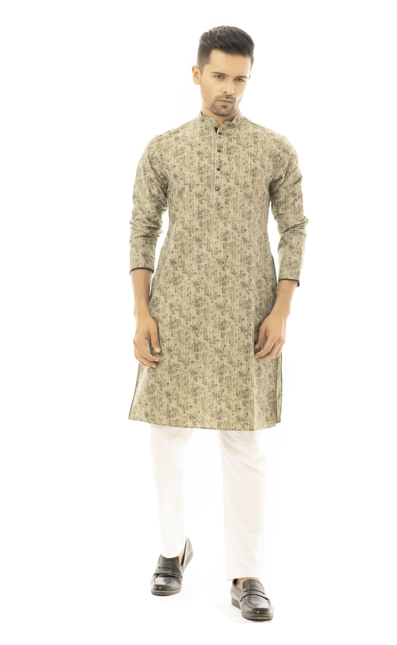 Mens Olive Panjabi