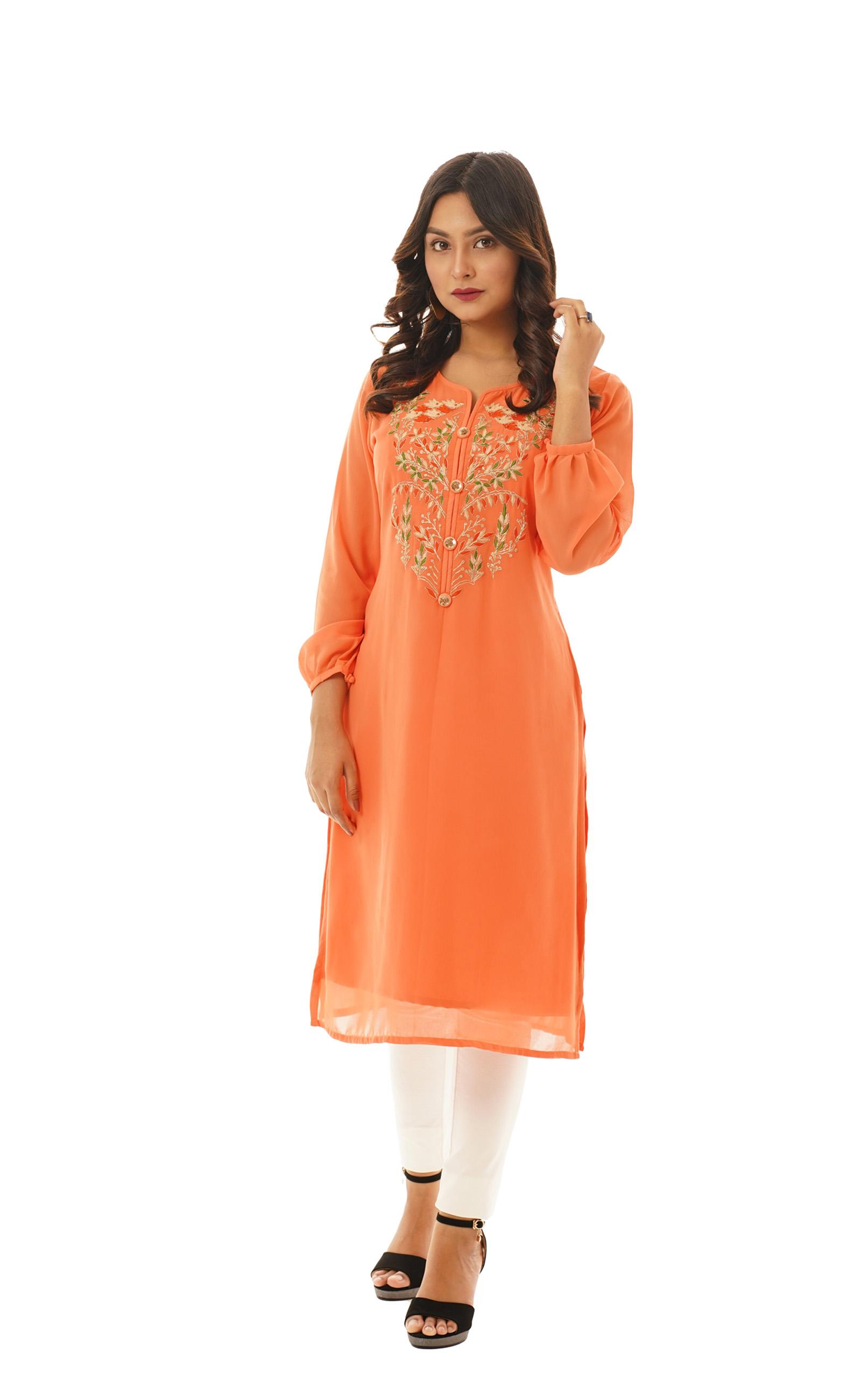Orange Ladies Kurti