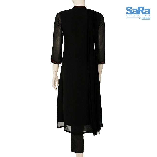 SaRa Ladies Ethnic 3 pcs (SRPW085A-Black )