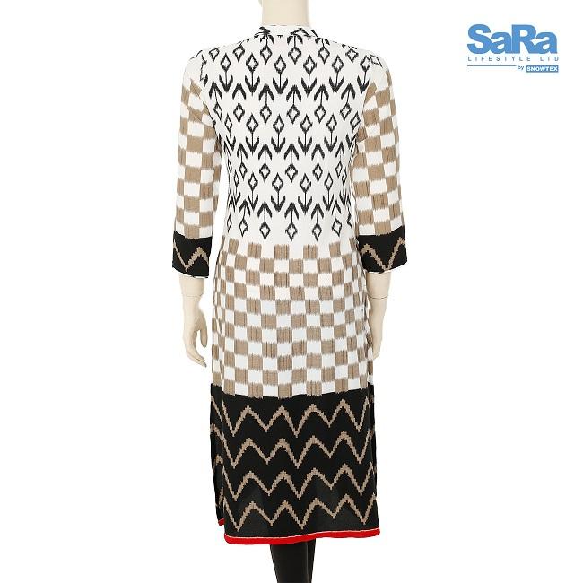 SaRa Ladies Ethnic 3 pcs (SRPW108B-Black Printed)