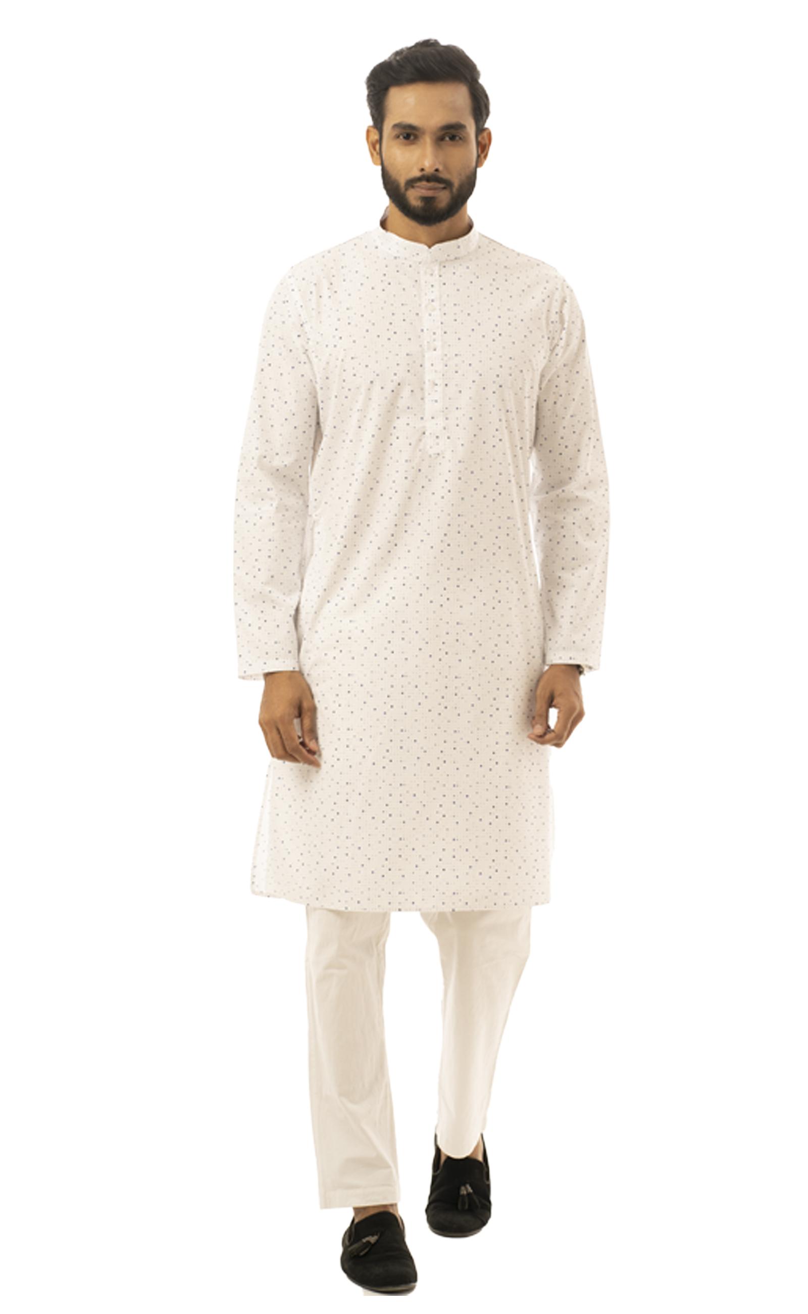Mens White Panjabi