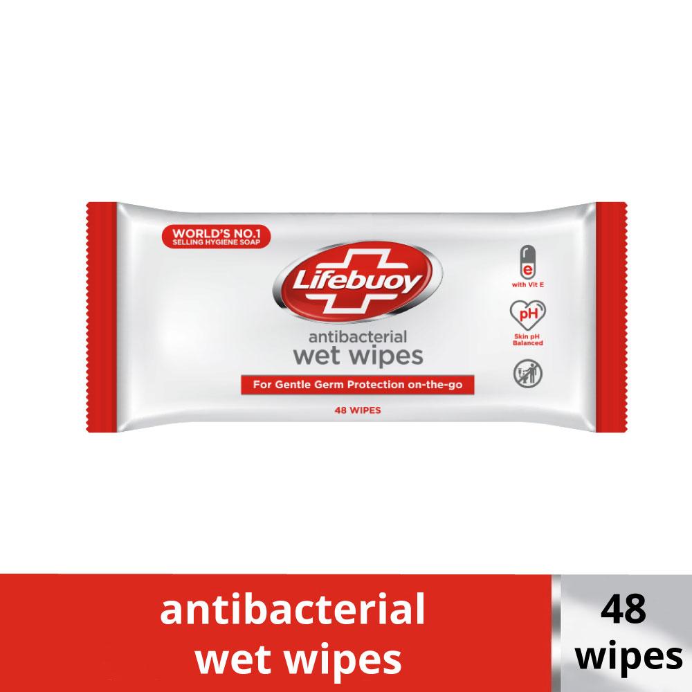 Lifebuoy Antibacterial Wet Wipes- 48 Wipes