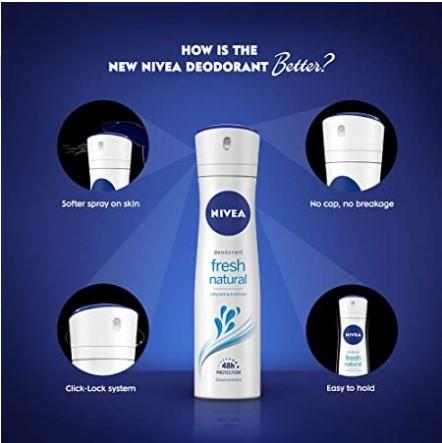 Nivea Body Spray Fresh Natural 150ml