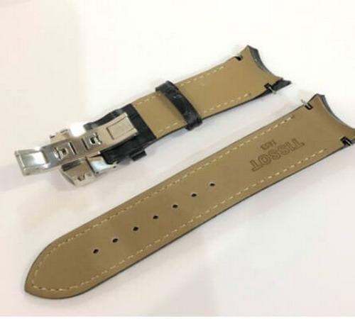 Black New Suitable 22mm Tissot Leather Watch Band