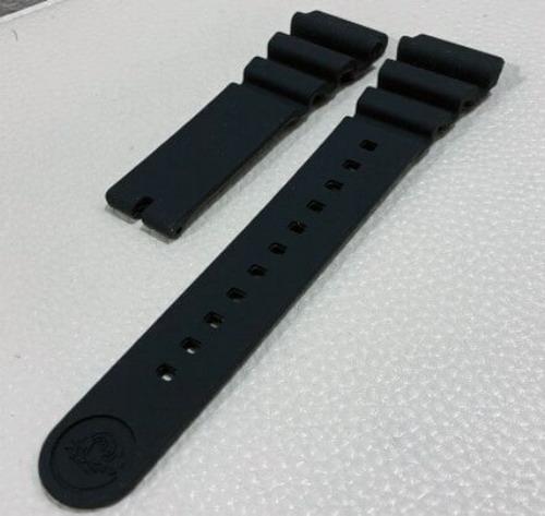 Black New Original Seiko Rubber Watch Strap