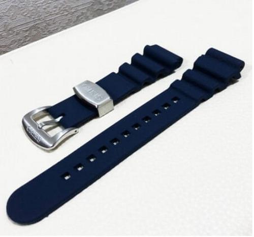 Blue New Original Seiko Rubber Watch Strap