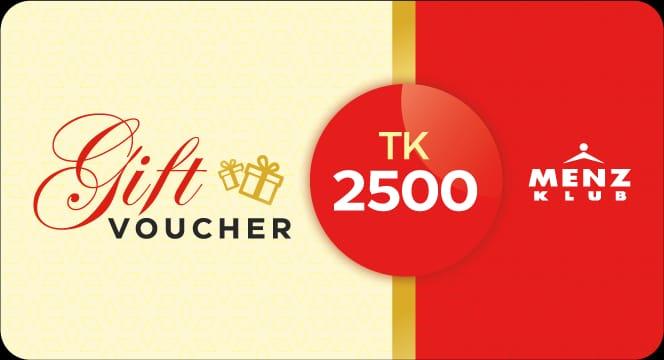 MENZ KLUB Digital Gift Card 2500 Tk