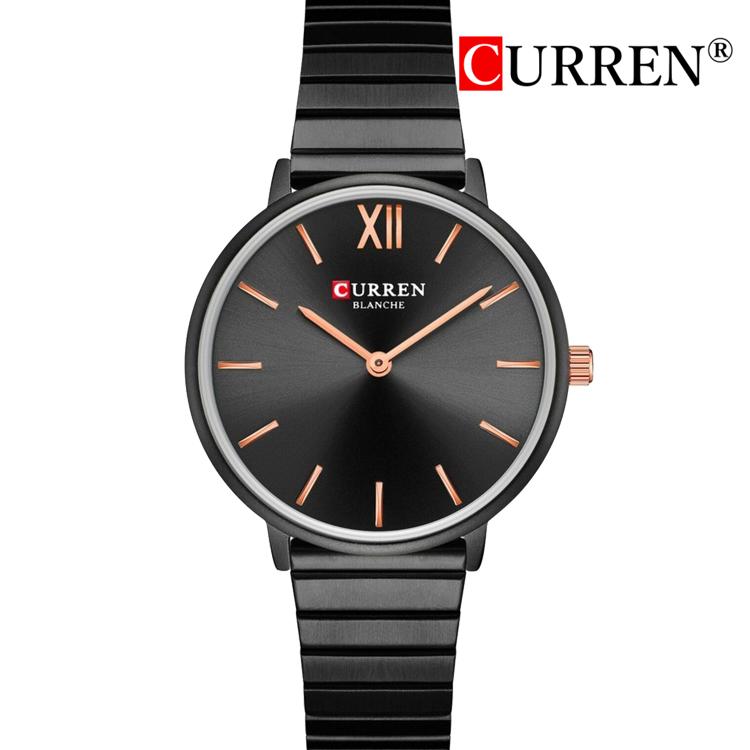Latest CURREN Black Dial Black Band...