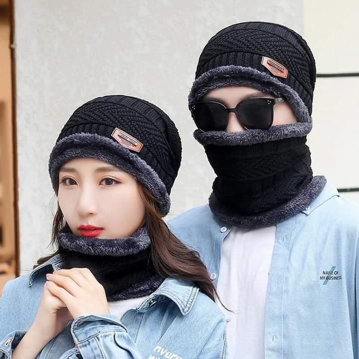 Black Original Winter Cap & Cap Neck...