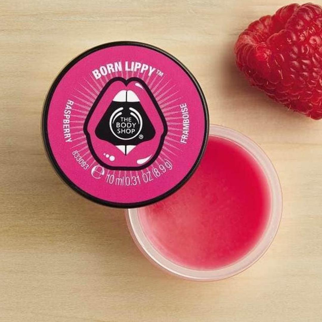 The Body Shop Born Lippy Pot Lip Balm Raspberry