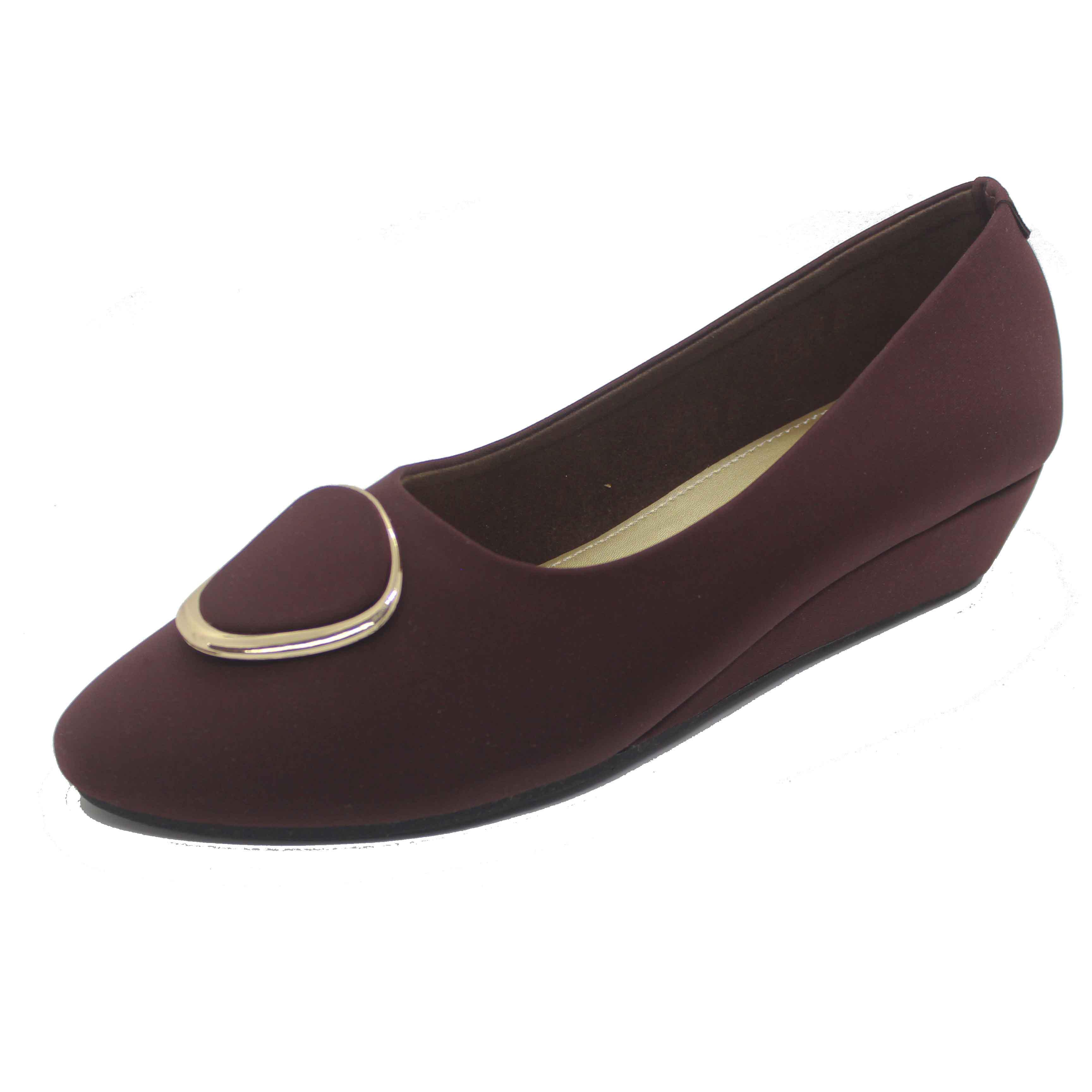 Bay Ladies Wine Wedge Shoe