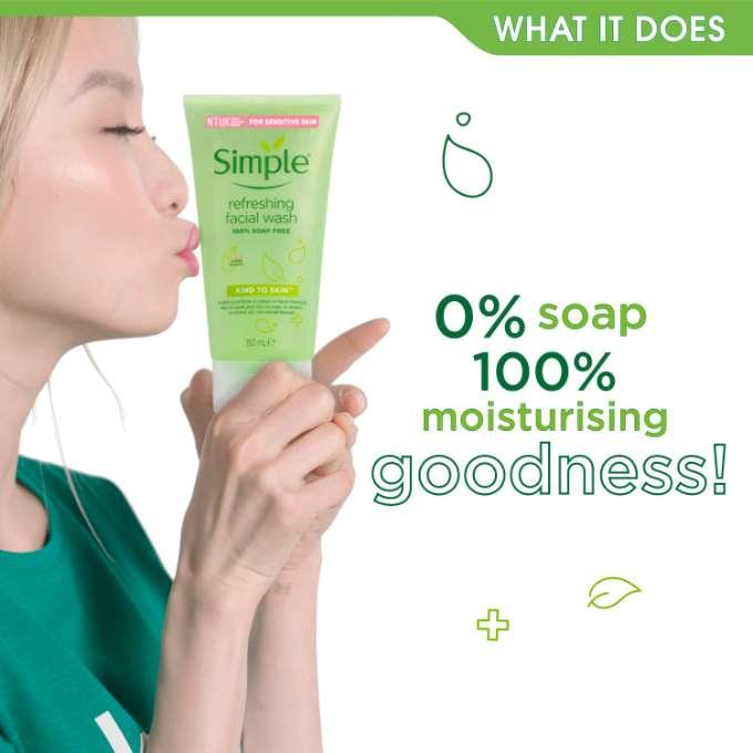 Simple Kind To Skin Refreshing Facial Wash Gel- (150ml)