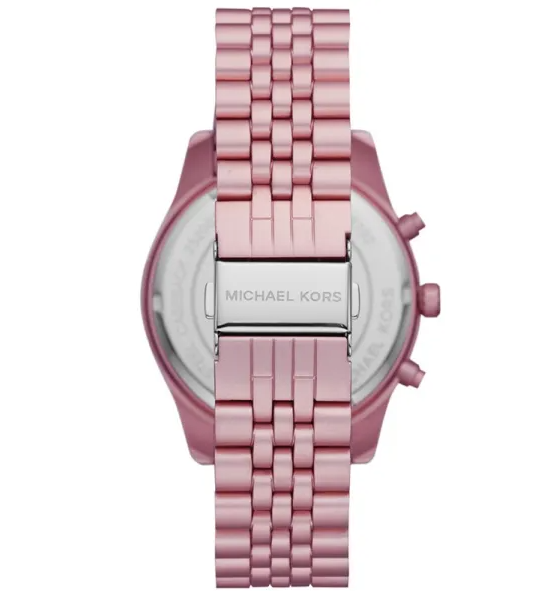 Michael Kors Men's Quartz Watch with Metal Strap Pink MK8792