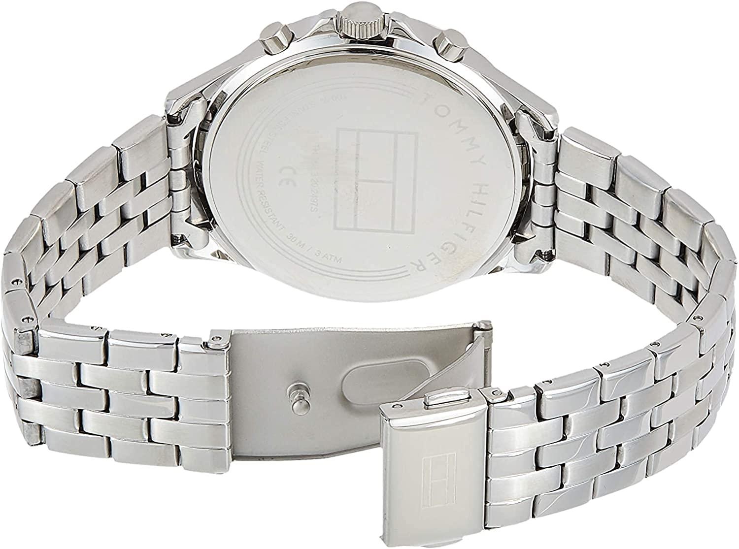 Tommy Hilfiger 1781976 Silver Stainless Steel Chronograph Watch For Women - Blue & Silver