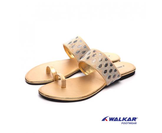 Walkar Ladies Sandal Gold