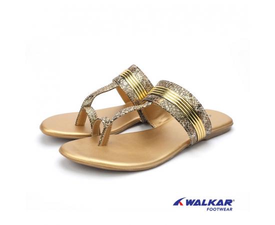 Walkar Ladies Sandal Gold