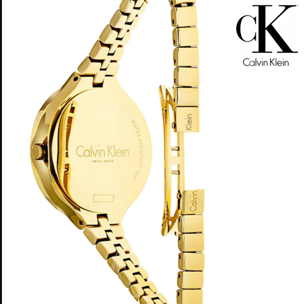 New Arrived Calvin Klein Analogue Quartz Impetuous Silver Dial Gold-tone Stainless Steel Ladies Watch