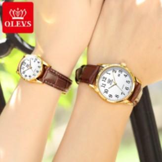 OLEVS Classic Fashion Quartz leather Couple Watch Casual Business Watches for Men / Watches for Women