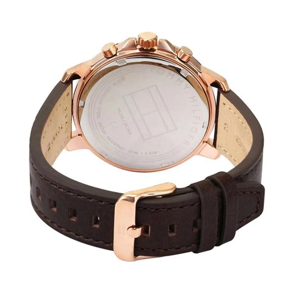 Tommy Hilfiger 1791532 Black PU Leather Chronograph Watch For Men - RoseGold & Black