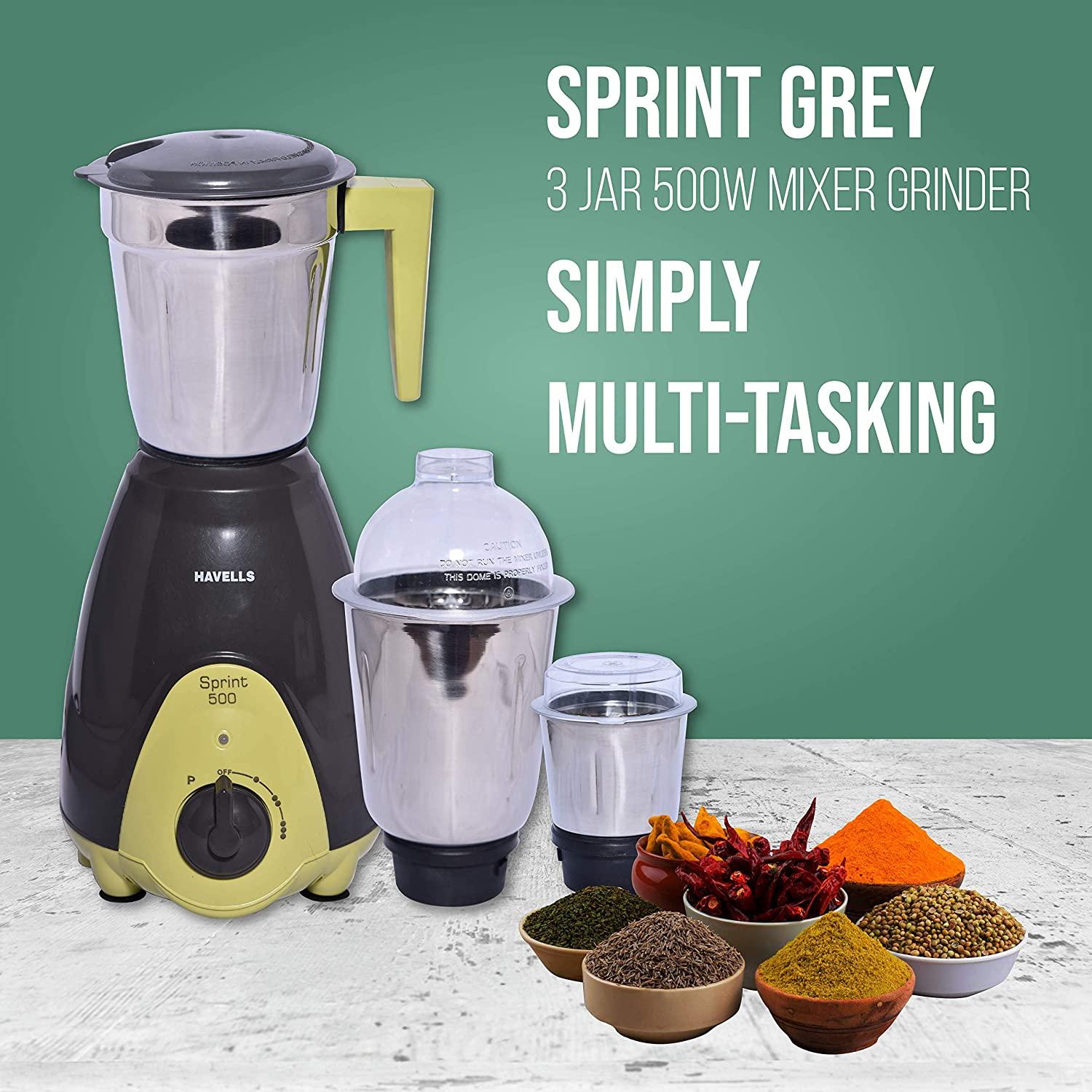 Havells Sprint MG (3SS Jar) 500w Mixer Grinder