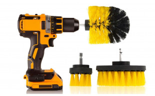 Drill Brush Attachment Set - Power Scrubber Brush Cleaning Kit - All Purpose
