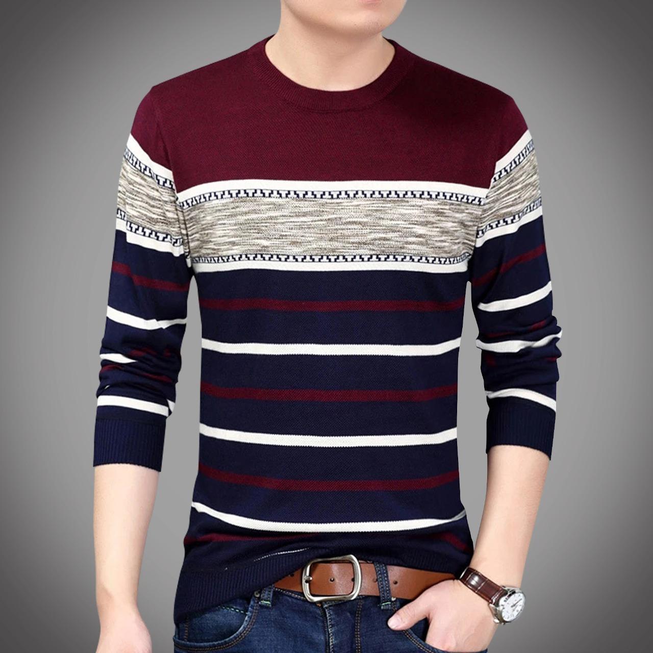 Cotton Full Sleeve Sweater for Men - GMS004